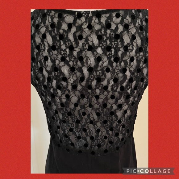 FREE PEOPLE BLACK LACE ABD LYCRA BODYCON DRESS   LARGE - Picture 3 of 11